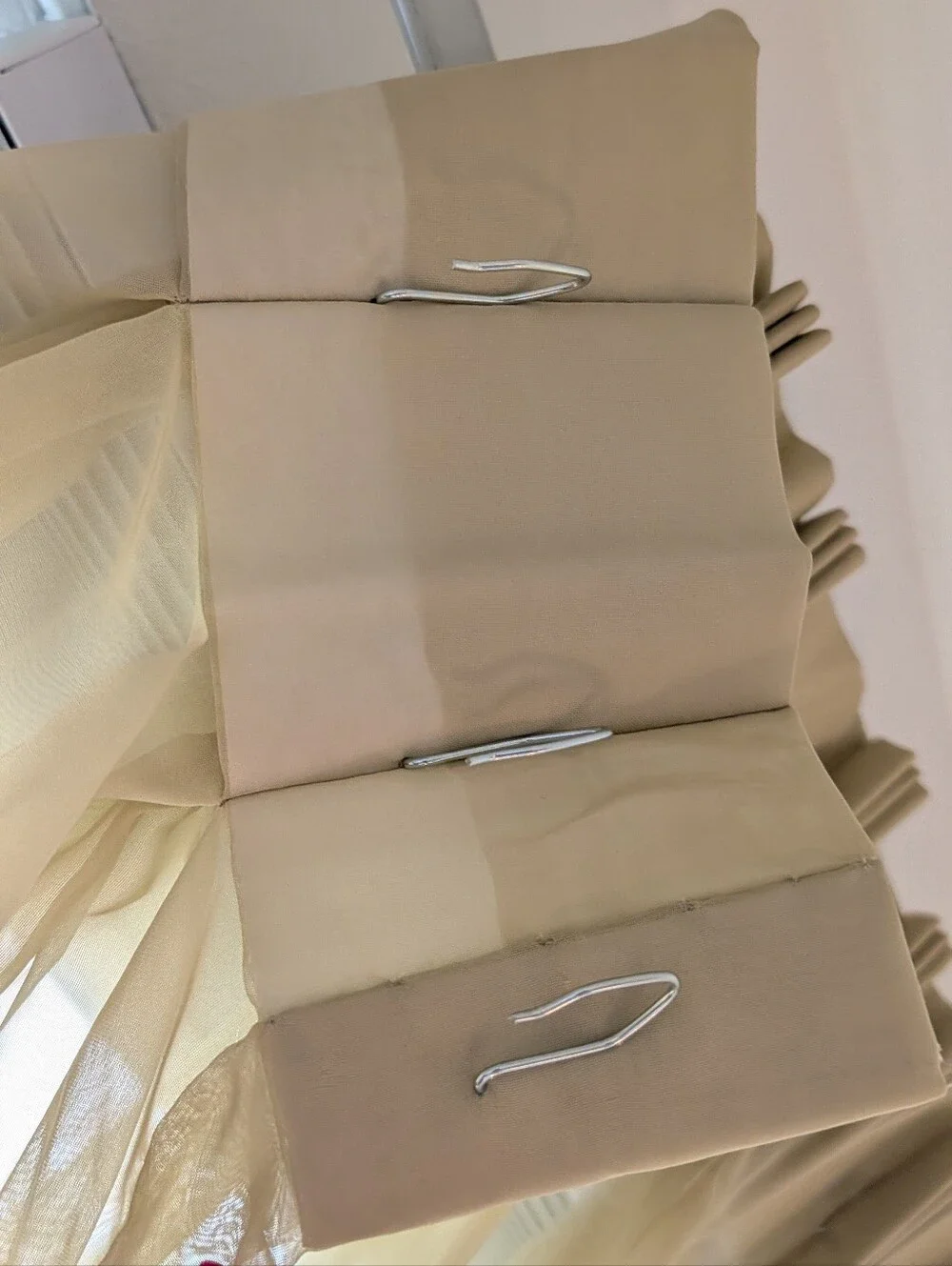 Custom Made Window Traversing Drapery Sheers Taupe 3 Finger Pinch Pleat 1 Panel